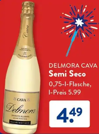 Aldi Süd DELMORA CAVA Semi Seco 0,75 L Flasche Angebot