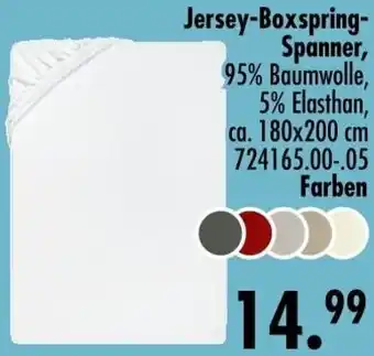 Möbel Boss Jersey-Boxspring Spanner Angebot