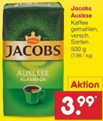 Netto Marken-Discount Jacobs Auslese Kaffee 500 g Angebot