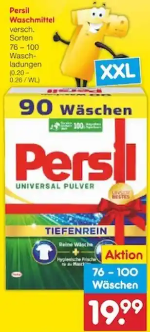 Netto Marken-Discount Persil Waschmittel 76 - 100 Wäschen Angebot