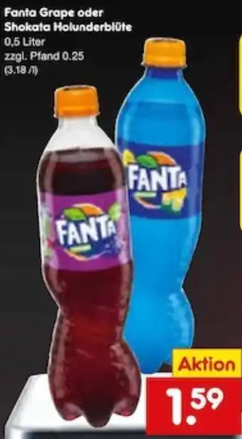 Netto Marken-Discount Fanta Grape oder Shokata Holunderblüte 0,5 Liter Angebot