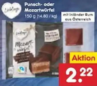 Netto Marken-Discount Lieblings Punsch oder Mozartwürfel 150 g Angebot