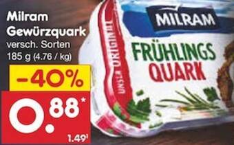 Netto Marken-Discount Milram Gewürzquark 185 g Angebot
