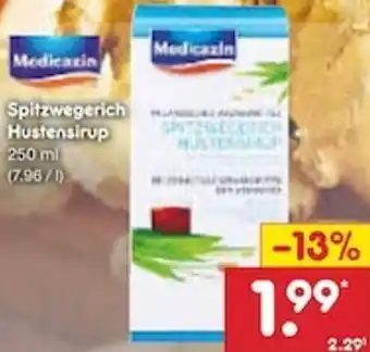 Netto Marken-Discount Medicazin Spitzwegerich Hustensirup 250 ml Angebot