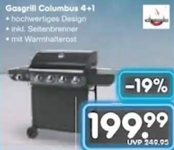 Netto Marken-Discount El Fuego Gasgrill Columbus 4+1 Angebot