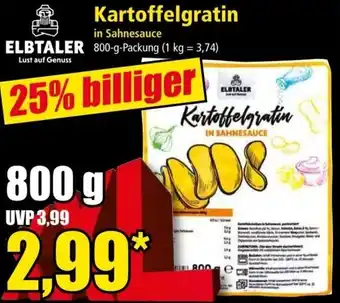Norma ELBTALER Kartoffelgratin 800 g Packung Angebot