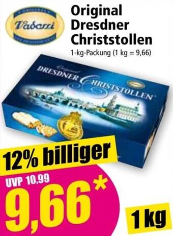 Norma Original Dresdner Christstollen 1 kg Packung Angebot