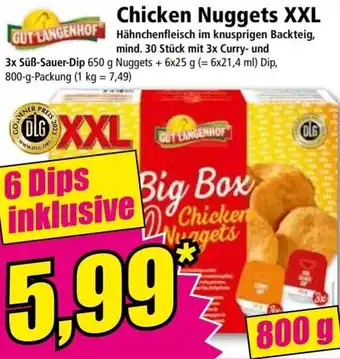 Norma Gut Langenhof Chicken Nuggets XXL 800 g Packung Angebot