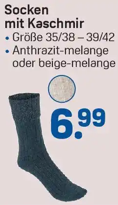 Rossmann Socken mit Kaschmir Angebot