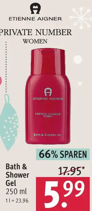 Rossmann ETIENNE AIGNER PRIVATE NUMBER WOMEN Bath & Shower Gel 250 ml Angebot