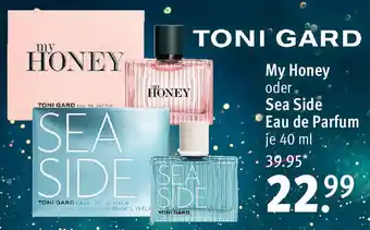 Rossmann TONI GARD My Honey oder Sea Side Eau de Parfum 40 ml Angebot