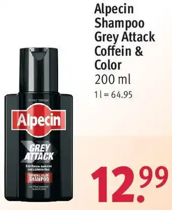 Rossmann Alpecin Shampoo Grey Attack Coffein & Color 200 ml Angebot