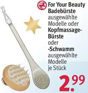 Rossmann For Your Beauty Badebürste oder Kopfmassage-Bürste oder Schwamm Angebot