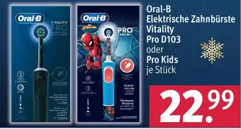 Rossmann Oral-B Elektrische Zahnbürste Vitality Pro D103 oder Pro Kids Angebot