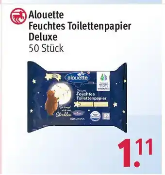 Rossmann Alouette Feuchtes Toilettenpapier Deluxe 50 Stück Angebot