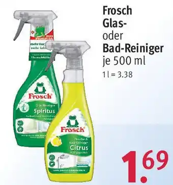 Rossmann Frosch Spiritus Glas oder - Bad-Reiniger 500 ml Angebot