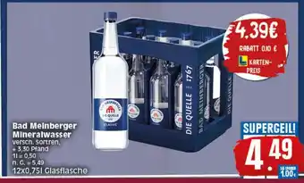 Elli Markt Bad Meinberger Mineralwasser versch. Sortren,12*750ml Angebot