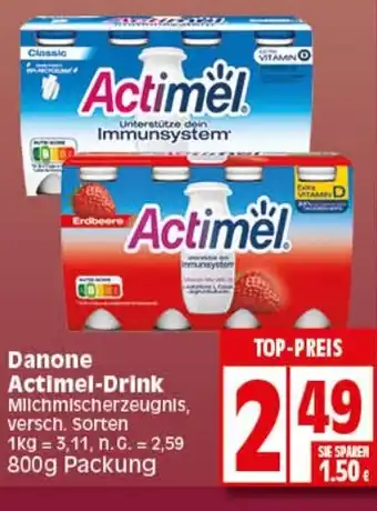 Elli Markt Danone Actimel-Drink Milchmischerzeugnis, 800g Angebot