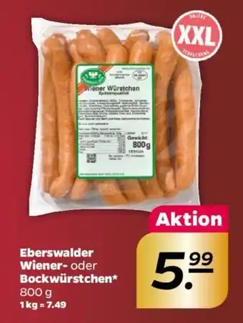 NETTO Eberswalder Wiener- oder Bockwürstchen 800 g Angebot