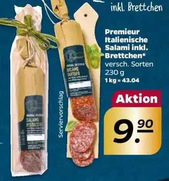 NETTO Premieur Italienische Salami inkl. Brettchen 230 g Angebot