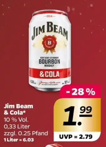 NETTO Jim Beam & Cola 0,33 Liter Angebot