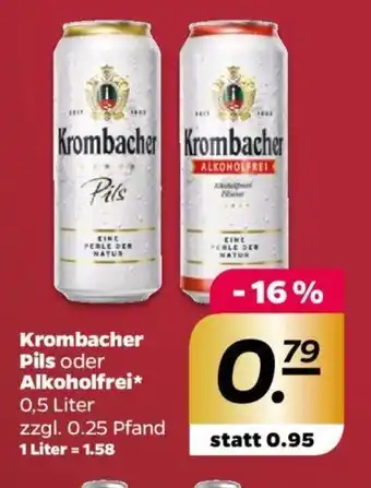 NETTO Krombacher Pils oder Alkoholfrei 0,5 Liter Angebot