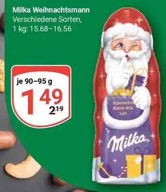 Globus Milka weihnachtsmann 90-95 g Angebot