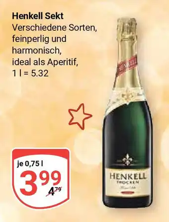 Globus Henkell Sekt 0,75 l Angebot