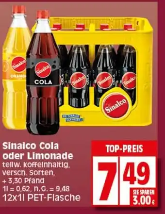 Elli Markt Sinalco Cola oder Limonade 12*1L Angebot