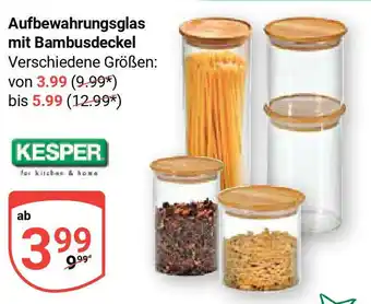 Globus Aufbewahrungsglas mit Bambusdeckel Angebot