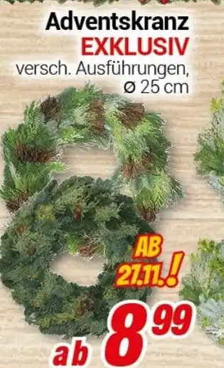 CENTERSHOP Adventskranz EXKLUSIV Angebot