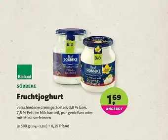 Biomarkt Söbbeke Fruchtjoghurt Bioland Angebot