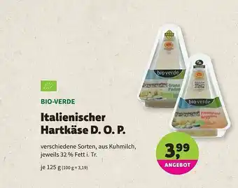 Biomarkt Bio-verde Italienischer Hartkäse D.o.p. Angebot