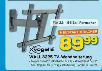 Euronics Wall 3225 Tv-wandhalterung Vogel's Angebot