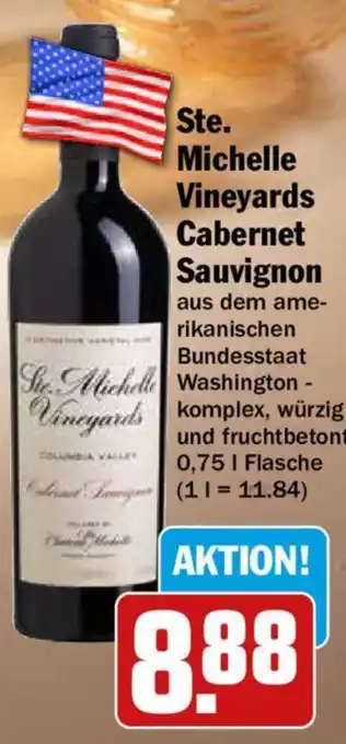 Hit Ste. Michelle Vineyards Cabernet Sauvignon 0,75 L Flasche Angebot