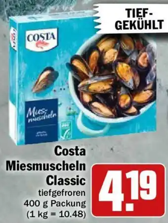 Hit Costa Miesmuscheln Classic 400 g Packung Angebot