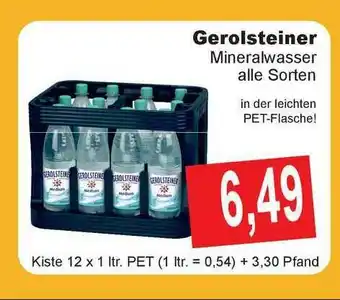 Getränke Göbel Gerolsteiner Mineralwasser Angebot