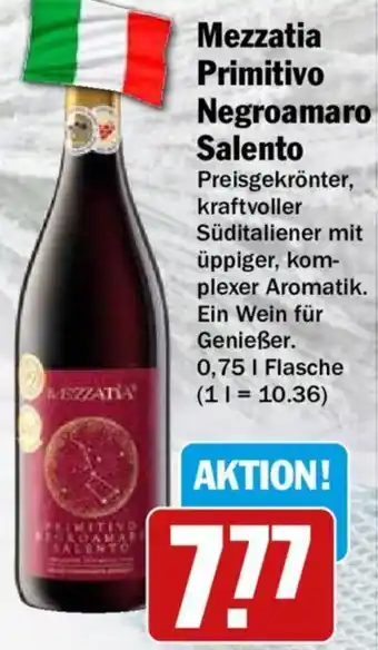 Hit Mezzatia Primitivo Negroamaro Salento 0,75 L Flasche Angebot