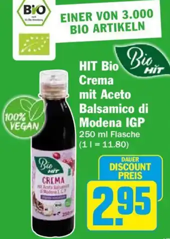 Hit HIT Bio Bio Crema mit Aceto Balsamico di Modena IGP 250 ml Flasche Angebot