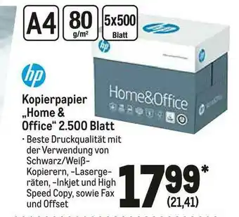 METRO Hp Kopierpapier Home & Office Angebot