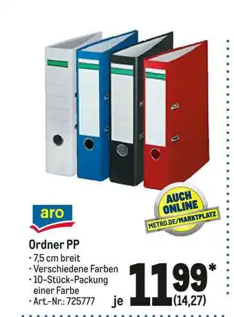 METRO Aro Ordner Pp Angebot