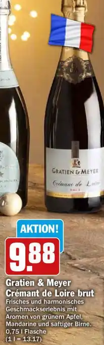 Hit Gratien & Meyer Crémant de Loire brut 0,75 L Flasche Angebot