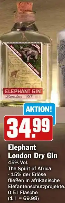 Hit Elephant  London Dry Gin 0,5 L Flasche Angebot