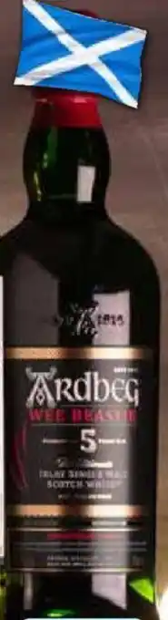 Hit Ardbeg Wee Beasty Islay Single Malt Scotch, 5 Jahre gereift 0,7 L Flasche Angebot