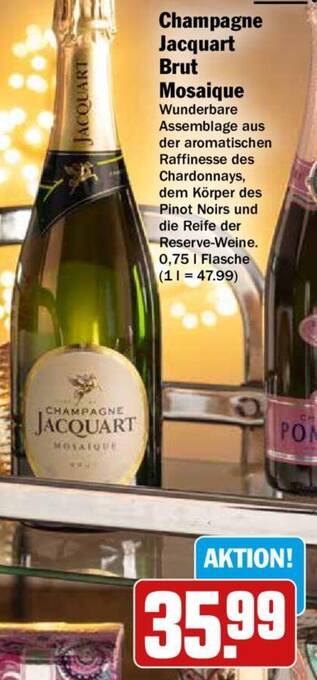 Hit Champagne Jacquart Brut Mosaique 0,75 L Flasche Angebot