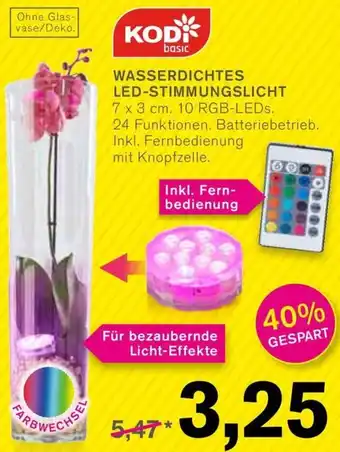 KODi WASSERDICHTES LED-STIMMUNGSLICHT Angebot