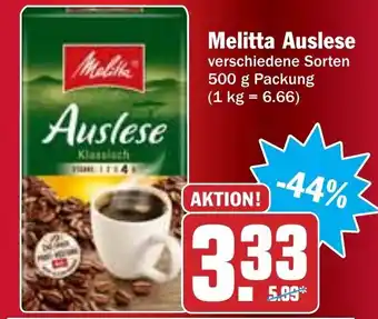 Hit Melitta Auslese 500g Angebot