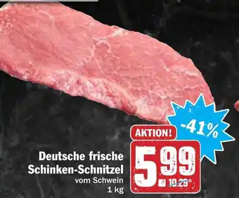 Hit Deutsche frische Schinken Schnitzel 1kg Angebot