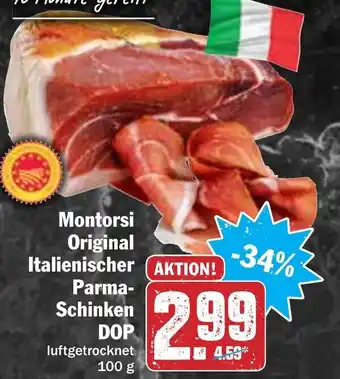 Hit Montorsi Original Italienischer Parma Schinken DOP 100g Angebot