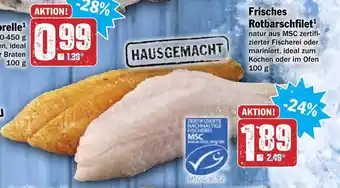 Hit Frisches Rotbarschfilet 100g Angebot